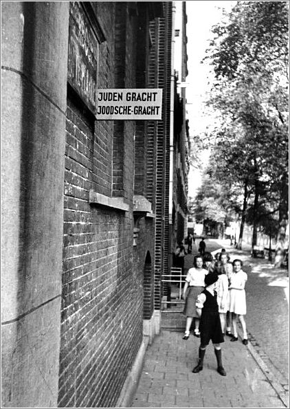 Sign posted -Jewish Canal - in Amsterdam